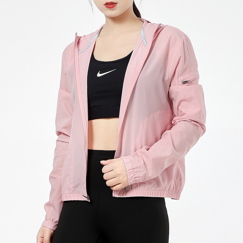 (Women) Nike Pink Windproof Hooded Casual Sports Jacket CZ9541-630 圖 5