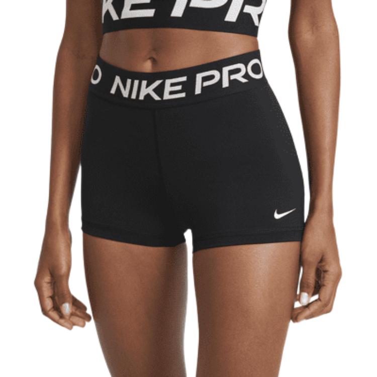 (Women) Nike Pro Logo High-Waist Printed Training Shorts Black CZ9857-010