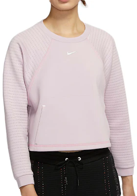 (Women) Nike Pro Luxe Pink Purple Red Knitted Crewneck Training Sweatshirt CU5746-516 Buy (Women) Nike Pro Luxe Pink Purple Red Knitted Crewneck Training Sweatshirt CU5746-516