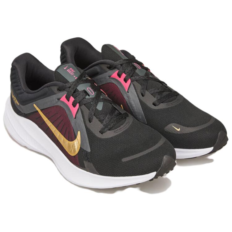 Shop (W) Nike Quest 5 'Negro Gris Humo Fresa Metálico Dorado' DD9291-009