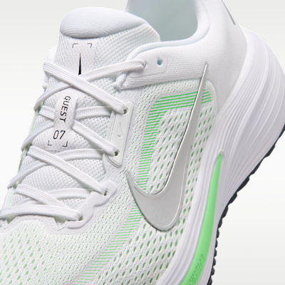 Sizing (W) Nike Quest 7 Putih/Hijau Ilusi/Cucumber Calm/Perak Metalik IM9291-102