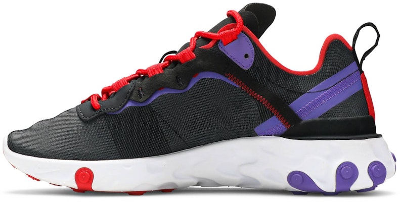 (W) Nike React Element 55 'Hitam Merah Ungu' CQ9903-001 Lookbook (W) Nike React Element 55 'Hitam Merah Ungu' CQ9903-001