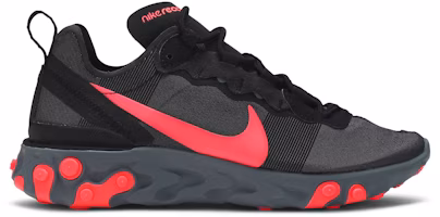 (Women) Nike React Element 55 Black Solar Red BQ2728-002 (Women) Nike React Element 55 Black Solar Red BQ2728-002