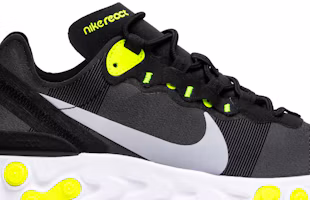 Order (Women) Nike React Element 55 Black Volt Cool Grey BQ2728-001