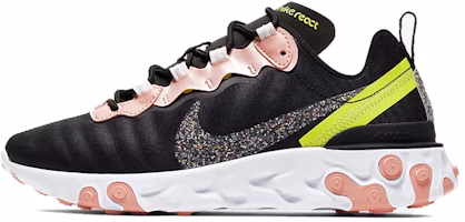 (Women) Nike React Element 55 Premium 'Black Coral Stardust' CD6964-002 (Women) Nike React Element 55 Premium 'Black Coral Stardust' CD6964-002