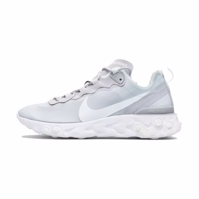 (W) Nike React Element 55 Wolf Grey Ghost Aqua
