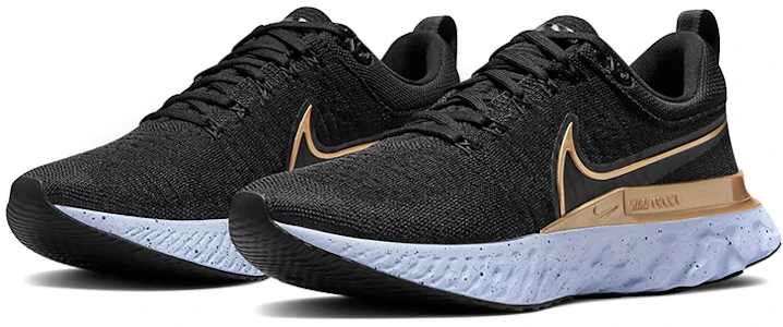 (Women) Nike React Infinity Run Flyknit 2 'Black Metallic Gold' CT2423-009 Lookbook (Women) Nike React Infinity Run Flyknit 2 'Black Metallic Gold' CT2423-009