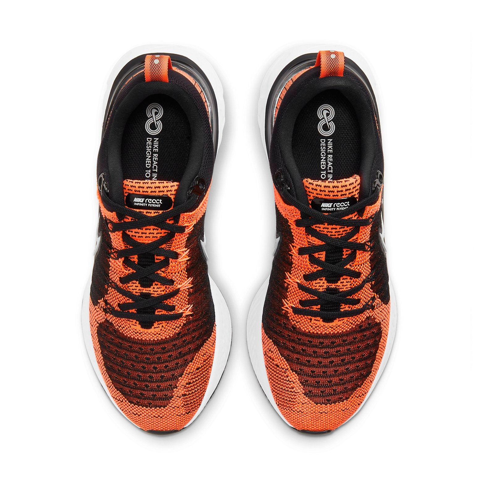 Shop (W) Nike React Infinity Run Flyknit 2 'Bright Mango Black' Sepatu Lari Pria Wanita CT2423-800