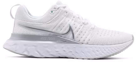 (Women) Nike React Infinity Run Flyknit 2 White Metallic Silver CT2423-102 (Women) Nike React Infinity Run Flyknit 2 White Metallic Silver CT2423-102
