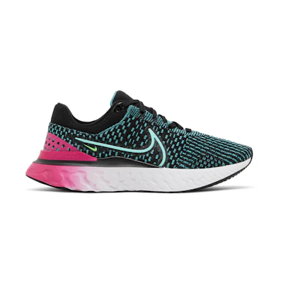 (W) Nike React Infinity Run Flyknit 3 'Black Pink Turquoise'