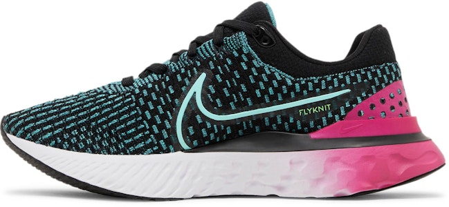 (W) Nike React Infinity Run Flyknit 3 'Hitam Merah Jambu Turquoise' DD3024-003 Lookbook (W) Nike React Infinity Run Flyknit 3 'Hitam Merah Jambu Turquoise' DD3024-003