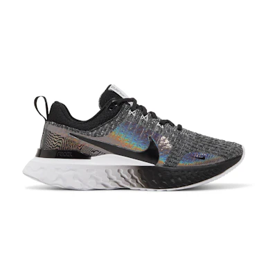 (W) Nike React Infinity Run Flyknit 3 PRM 'Black Zebra Iridescent'