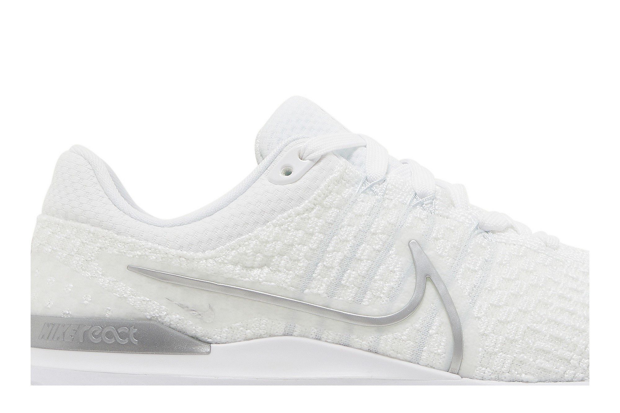 Lookbook (W) Nike React Infinity Run Flyknit 3 Blanc Argent Métallique DD3024-101