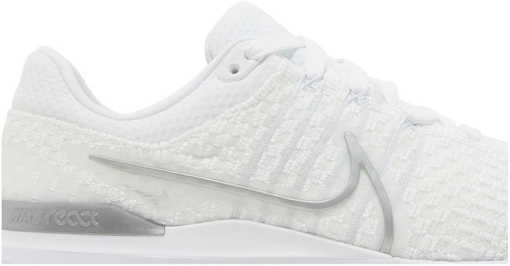 Lookbook (W) Nike React Infinity Run Flyknit 3 Blanco Plateado Metálico DD3024-101