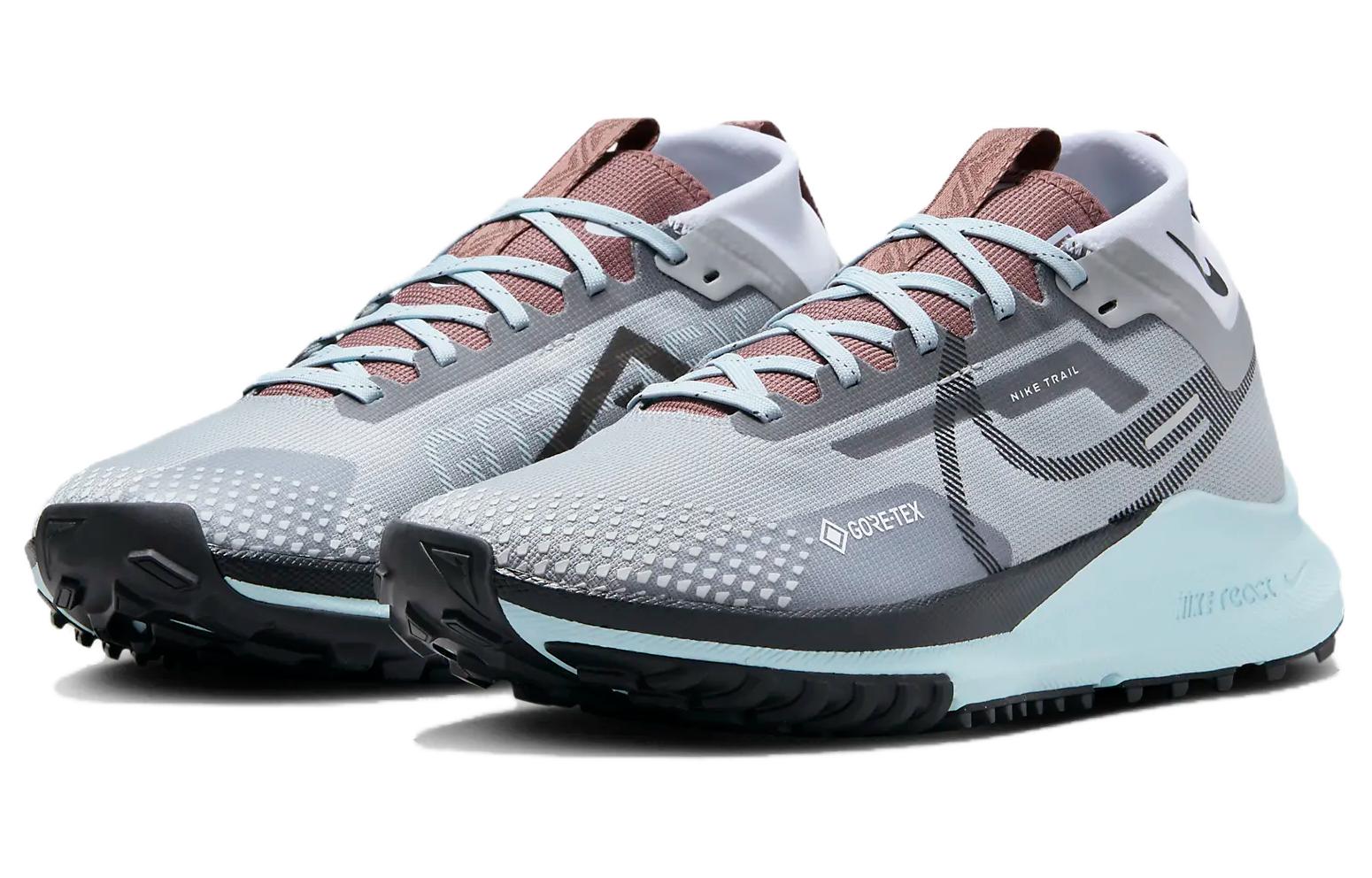 Lookbook (W) Nike React Pegasus Trail 4 GORE-TEX 'Light Smoke Glacier Blue' Azul Glacier Claro. DJ7929-005