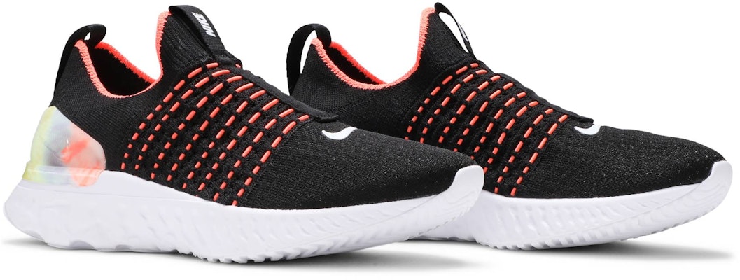 (Women) Nike React Phantom Run Flyknit 2 'Black Bright Mango' DD9668-001 Cheap (Women) Nike React Phantom Run Flyknit 2 'Black Bright Mango' DD9668-001