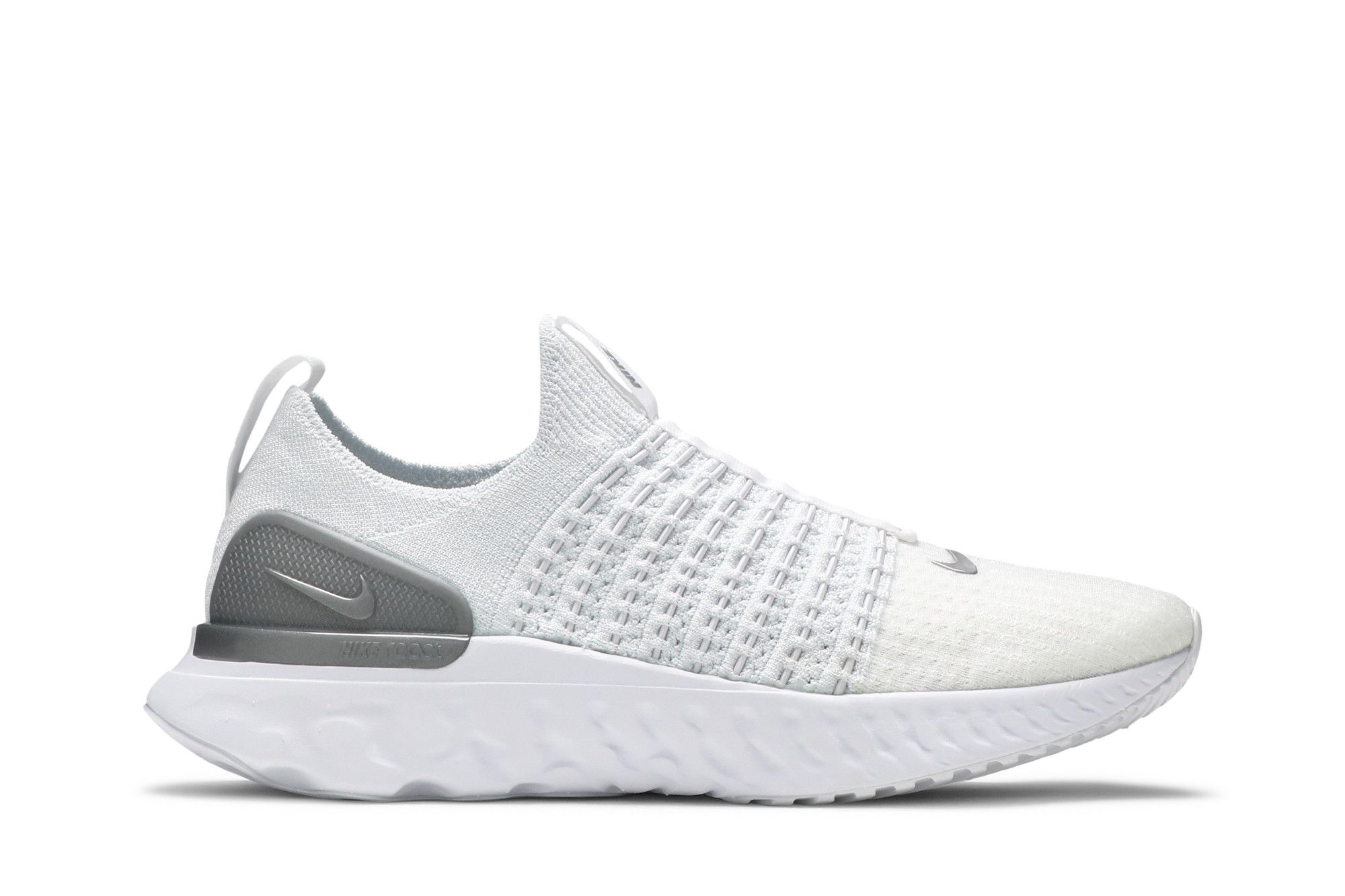 (Women) Nike React Phantom Run Flyknit 2 'True White Silver' CJ0280-100