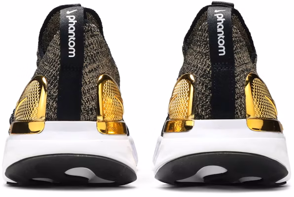 (Women) Nike React Phantom Run Flyknit 2 Premium 'Black Metallic Gold' CZ4830-001 Details for (Women) Nike React Phantom Run Flyknit 2 Premium 'Black Metallic Gold' CZ4830-001
