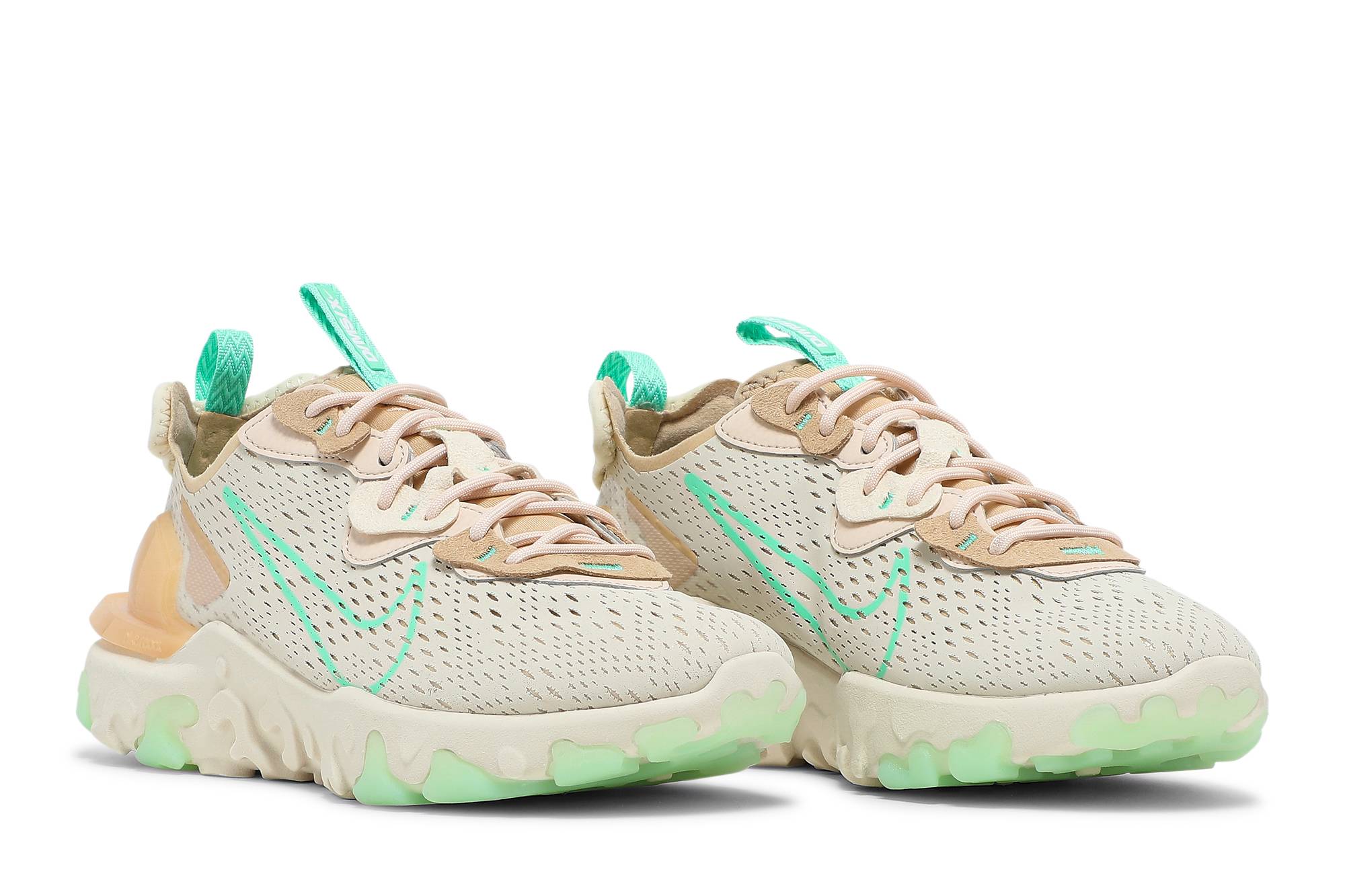 (W) Nike React Vision 'Pearl White Green Glow' 圖 8