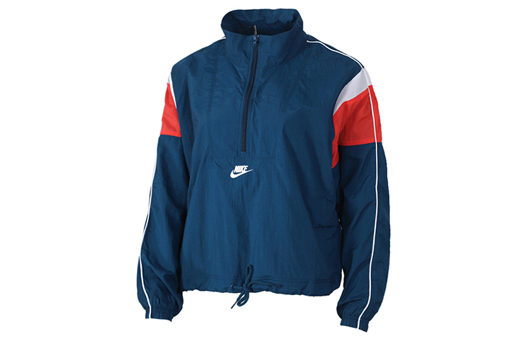 (Women) Nike Retro Windbreaker Jacket Valerian Blue Breathable Casual Style CJ2362-432