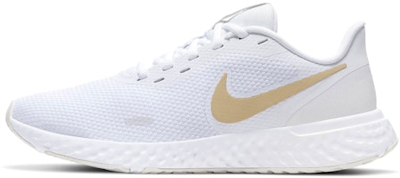 (Women) Nike Revolution 5 /Gold 'White' BQ3207-108 (Women) Nike Revolution 5 /Gold 'White' BQ3207-108