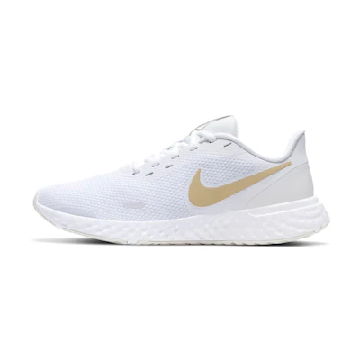 (W) Nike Revolution 5 /Gold 'White'