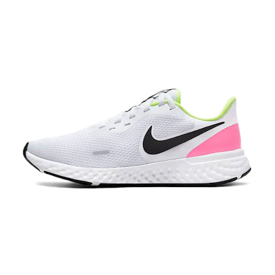 (W) Nike Revolution 5 White/Pink/Green