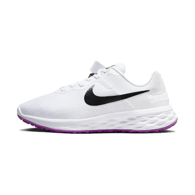 (W) Nike Revolution 6 FlyEase Next Nature 'White Black Purple'
