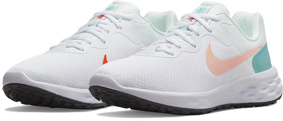 (Women) Nike Revolution 6 'White Washed Teal' DR9873-100 Lookbook (Women) Nike Revolution 6 'White Washed Teal' DR9873-100
