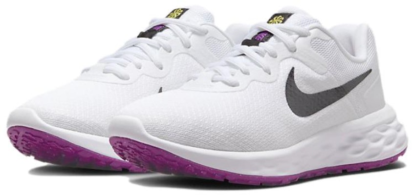 (W) Nike Revolution 6 Next Nature 'Putih Ungu Terang' DC3729-106 Lookbook (W) Nike Revolution 6 Next Nature 'Putih Ungu Terang' DC3729-106