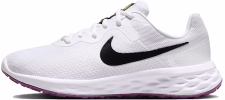 (Women) Nike Revolution 6 Wide 'White Vivid Purple' DC9001-106 (Women) Nike Revolution 6 Wide 'White Vivid Purple' DC9001-106