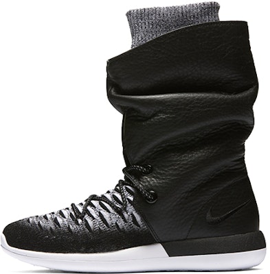 (Women) Nike Roshe 2 Flyknit Hi 'Black White' 861708-002 Buy (Women) Nike Roshe 2 Flyknit Hi 'Black White' 861708-002