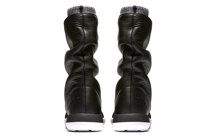 Lookbook Nike Roshe 2 Hi Flyknit 耐磨防滑 高筒跑步鞋 女款 黑白