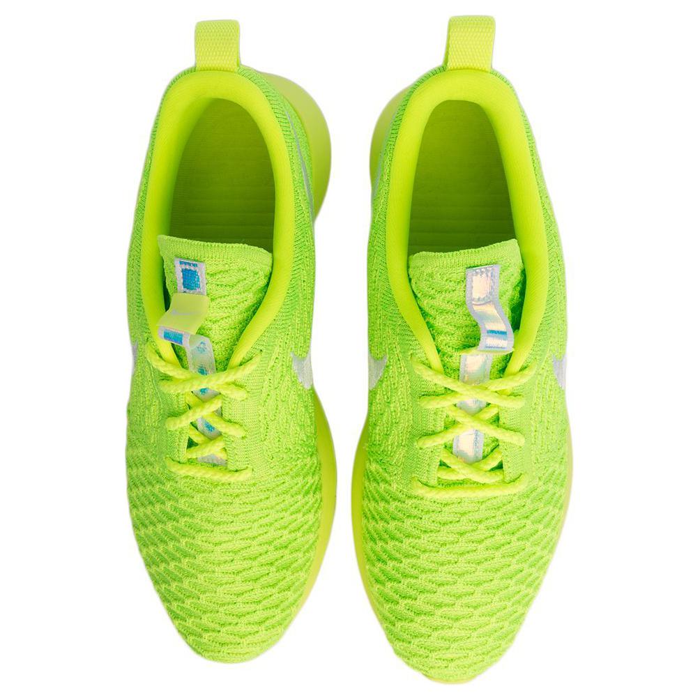 Purchase (W) Nike Roshe NM Flyknit 'Volt' Sepatu Sneakers Pria Hijau Neon 843386-701