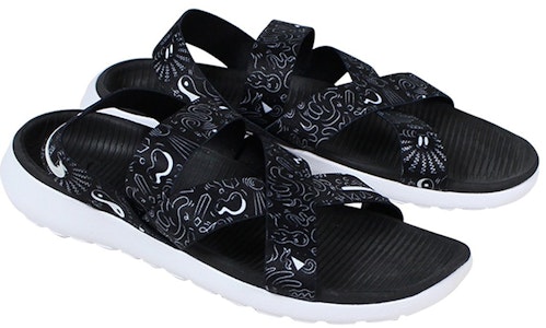 (W) 耐克 Roshe One 拖鞋 黑白印花款 832644-011 Order (W) 耐克 Roshe One 拖鞋 黑白印花款 832644-011