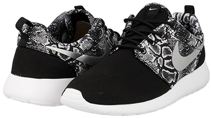 (W) 耐克 Roshe Run 黑色蟒蛇纹鞋 599432-003 Lookbook (W) 耐克 Roshe Run 黑色蟒蛇纹鞋 599432-003