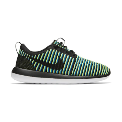 (W) Nike Roshe Two Flyknit 'Black Blue Volt'