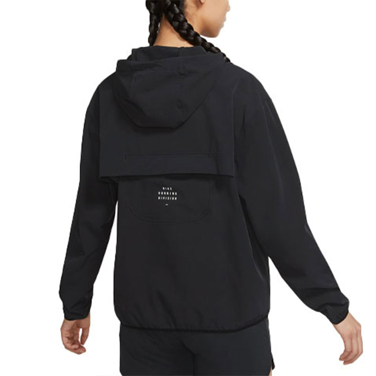 (Women) Nike Run Division Reflective Logo Packable Breathable Running Hoodie Jacket Black Women DD5394-010 圖 6