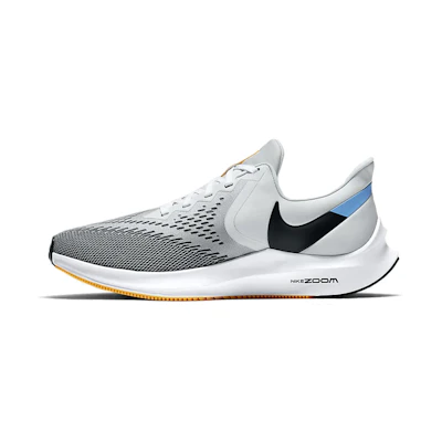 (W) Nike Running uomo ZOOM WINFLO 6 AQ7497 013 grigio nero 'Whitegold Orange White'