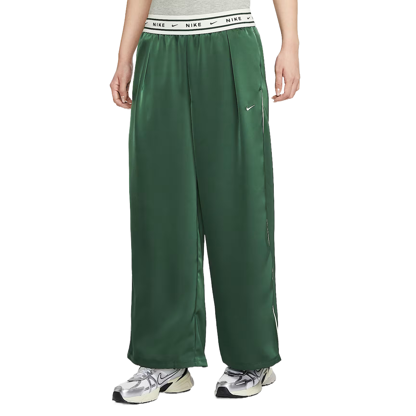 (Women) Nike Satin Stretch Waist Solid Knit Joggers IH1327-323
