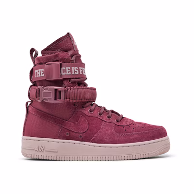 (W) Nike SF Air Force 1 High Force Is Female Vintage Wine