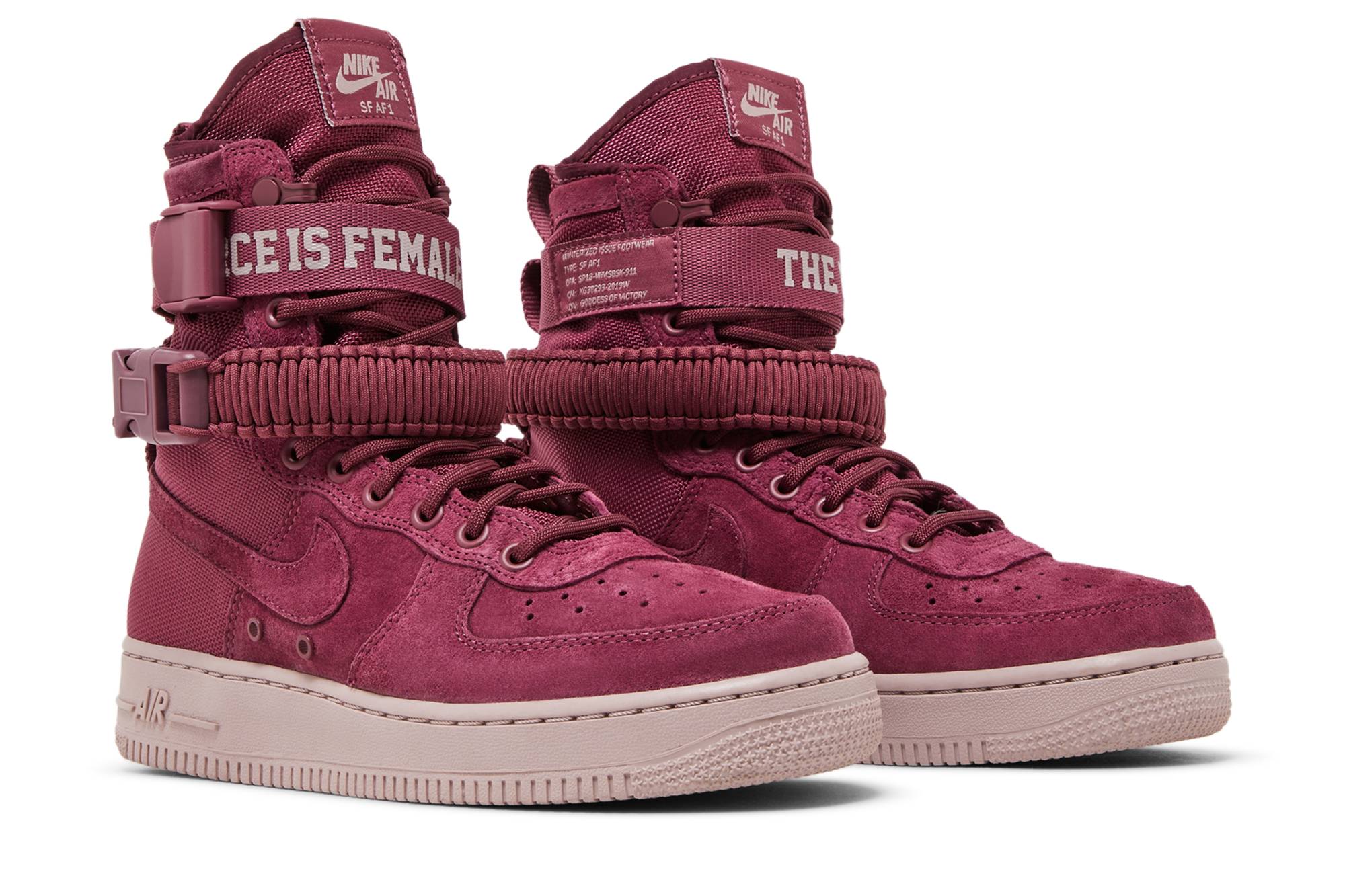 Cheap (Wanita) Nike SF Air Force 1 High Force Wanita Vintage Wine AJ1700-600