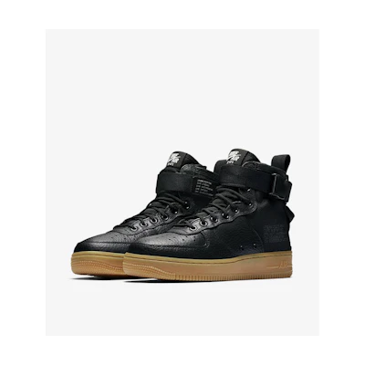 (W) Nike SF Air Force 1 Mid Black Gum