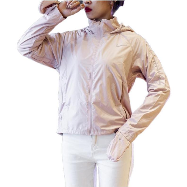 (Women) Nike Shield Logo Print Solid Color Running Jacket Women’s Pink CU3386-601 圖 8
