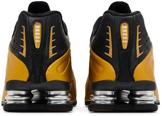 (Women) Nike Shox R4 'Black Metallic Gold' AR3565-005 Details for (Women) Nike Shox R4 'Black Metallic Gold' AR3565-005