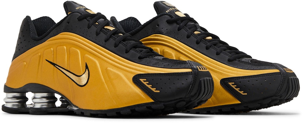 (Women) Nike Shox R4 'Black Metallic Gold' AR3565-005 Cheap (Women) Nike Shox R4 'Black Metallic Gold' AR3565-005