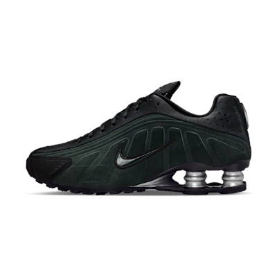 (W) Nike Shox R4 Black/Metallic Silver/Seaweed