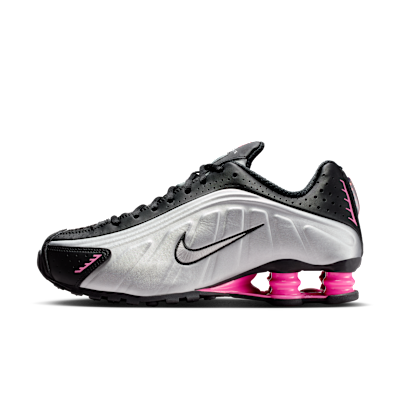 (Women) Nike Shox R4 Black/Pink Cycle/Metallic Silver AR3565-012