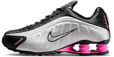(Women) Nike Shox R4 Black/Pink Cycle/Metallic Silver AR3565-012 (Women) Nike Shox R4 Black/Pink Cycle/Metallic Silver AR3565-012