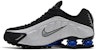 (W) Nike Shox R4 Perak Hitam Biru Pelari dalam Warna Metalik AR3565-006